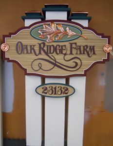 hand hammered dimensional farm sign